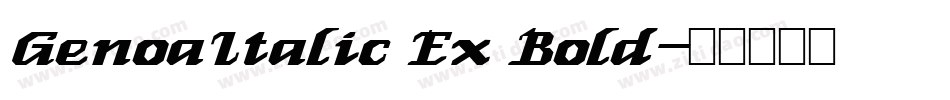 GenoaItalic Ex Bold字体转换
